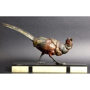 Pheasant, Zinc, Art Deco, 1920s–1930s.