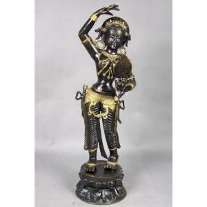 Indian Dancer, Bronze, Height: 93 Cm, India, 19th/20th Century.