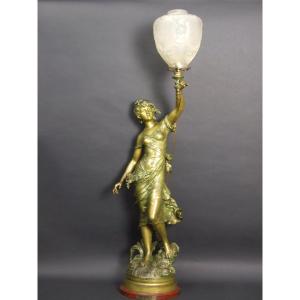 "églantine" Lamp, Auguste Moreau, France, 19th/20th Century.