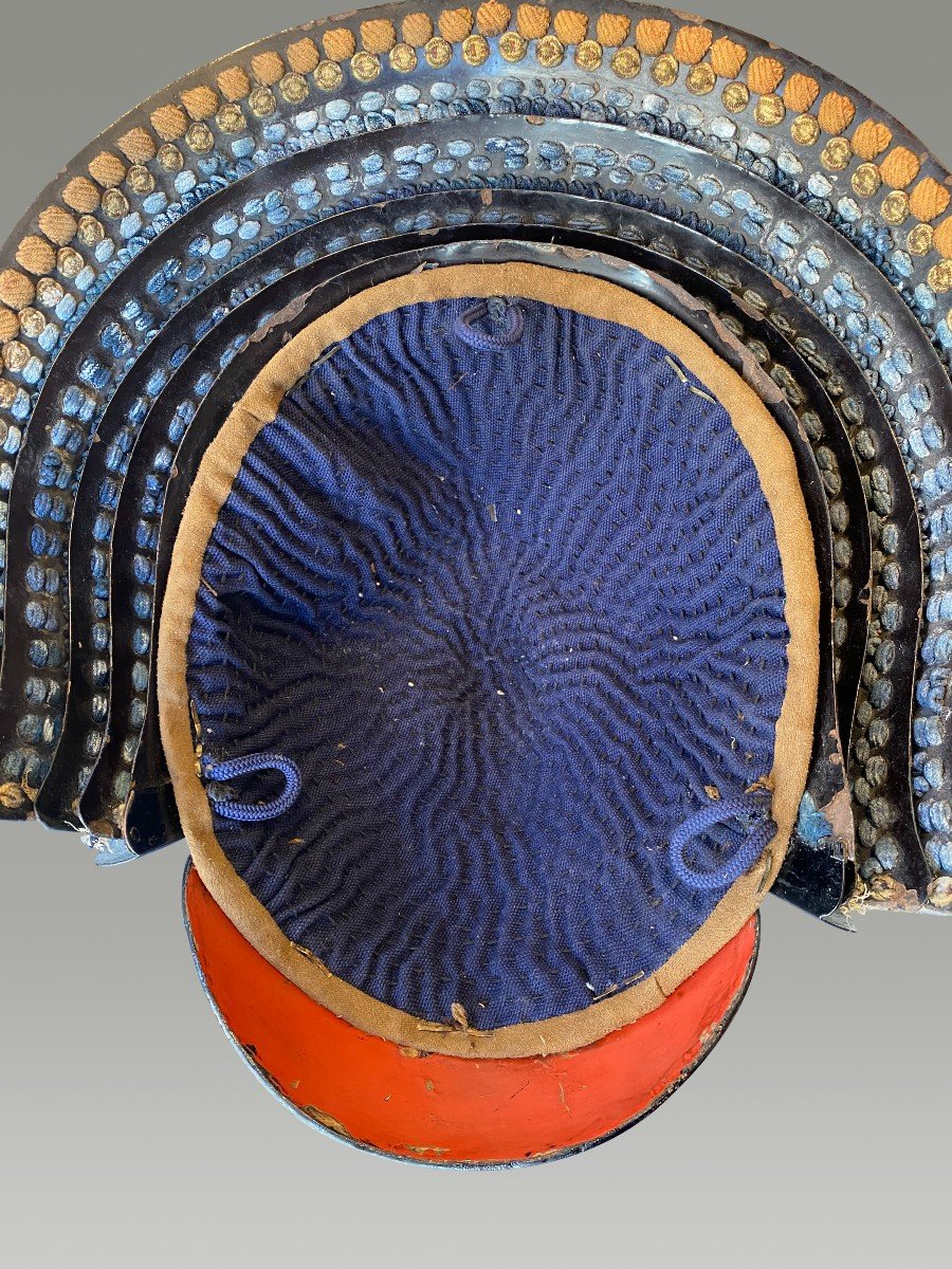 Samurai Helmet, Kabuto Middle Edo Period 62 Slats-photo-4