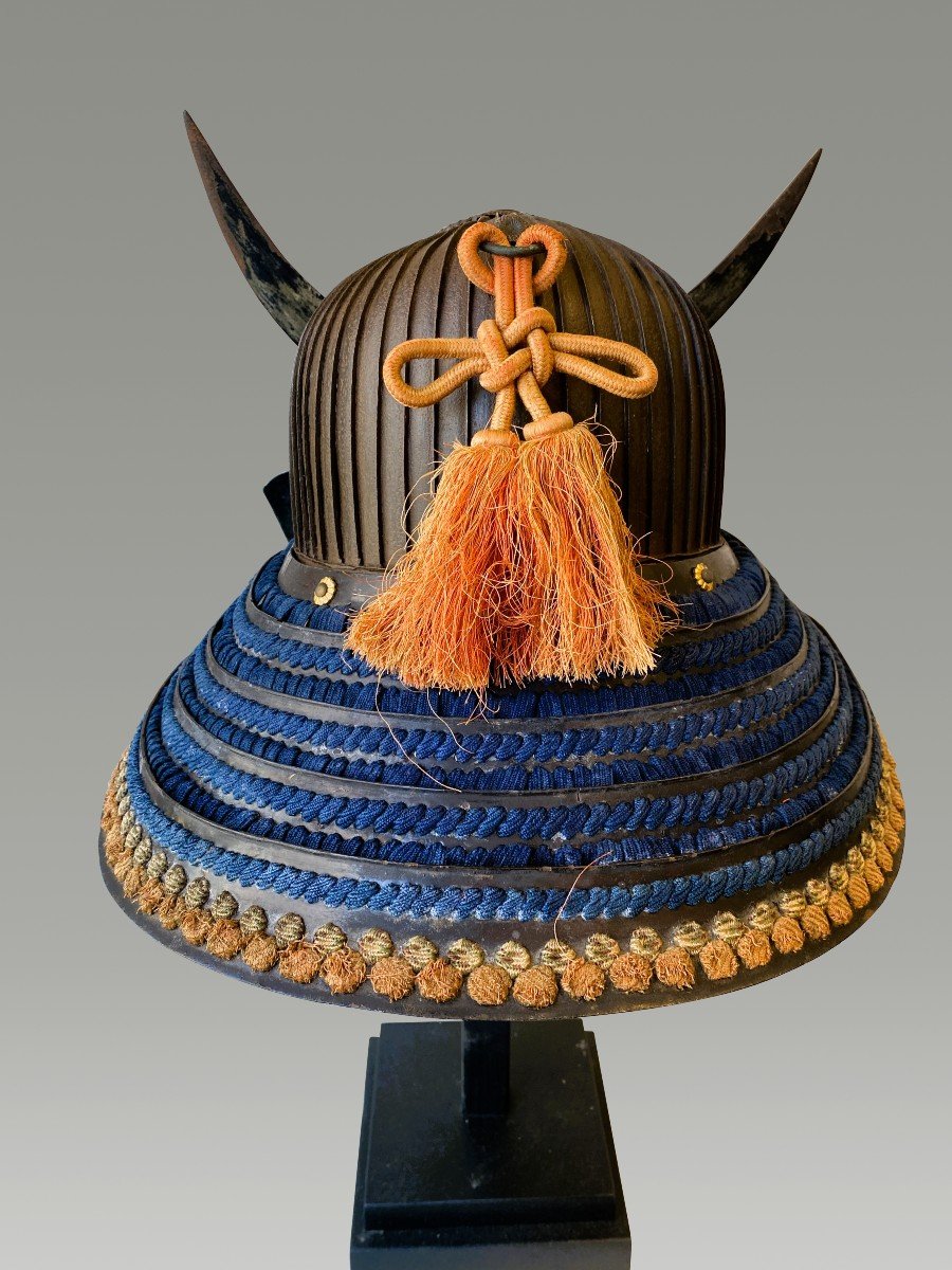 Samurai Helmet, Kabuto Middle Edo Period 62 Slats-photo-5