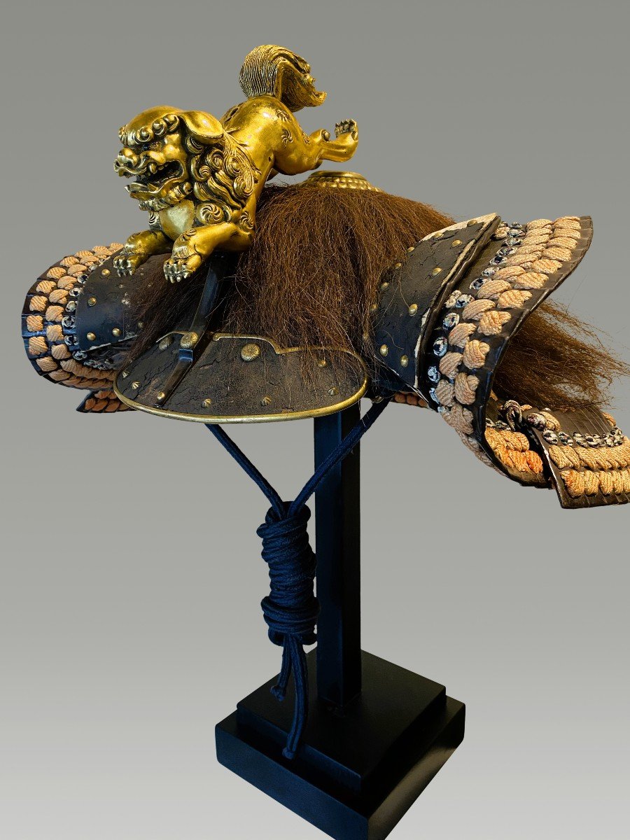 Casque De Samouraï ,souhatsunari Ken Suji  Kabuto Période Edo 