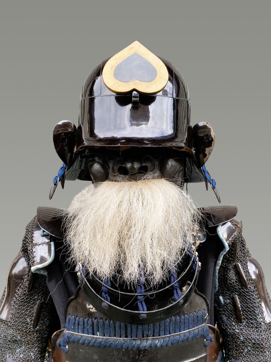 Samurai Armor, Kabuto Zunari Black Lacquer Late 18th Century-photo-2