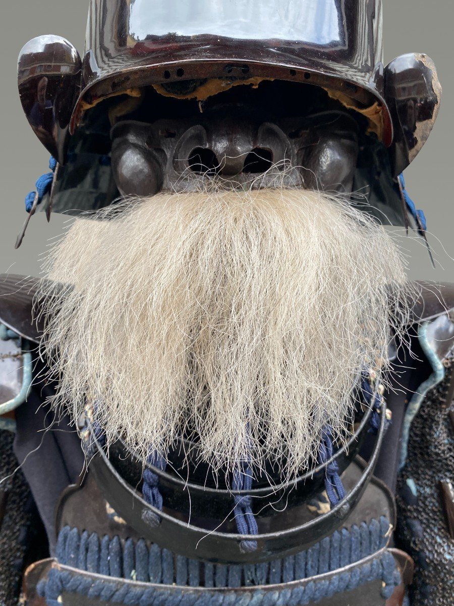 Samurai Armor, Kabuto Zunari Black Lacquer Late 18th Century-photo-3