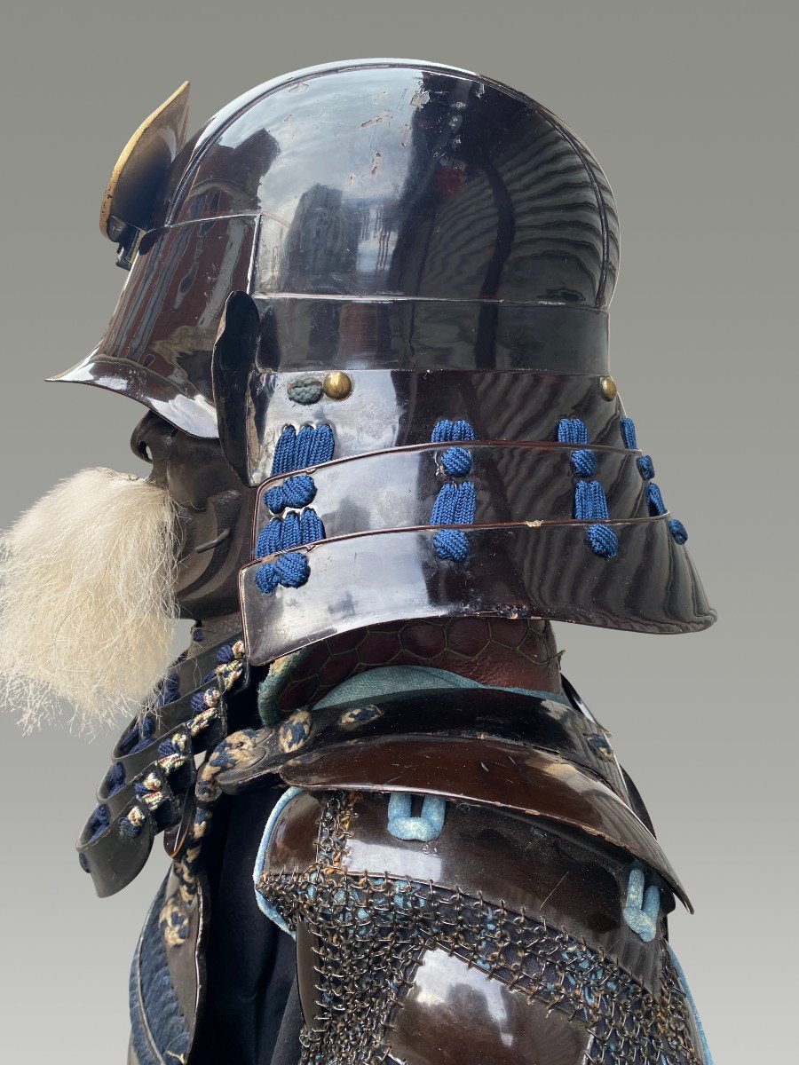 Samurai Armor, Kabuto Zunari Black Lacquer Late 18th Century-photo-5