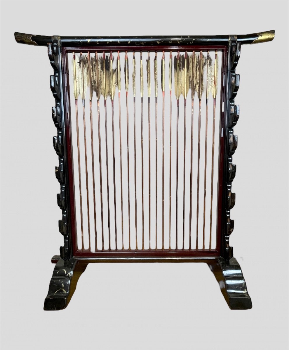 Katanakake In Black Lacquered Wood, Eight Sabers - Edo Period.-photo-2