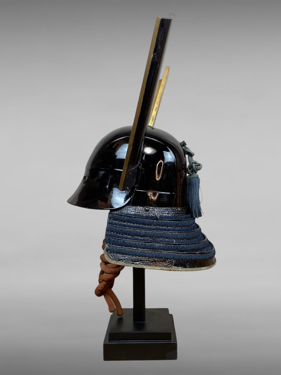 Kawari Kabuto Samurai In Black Lacquered Metal - Edo Period (1603-1868).-photo-2