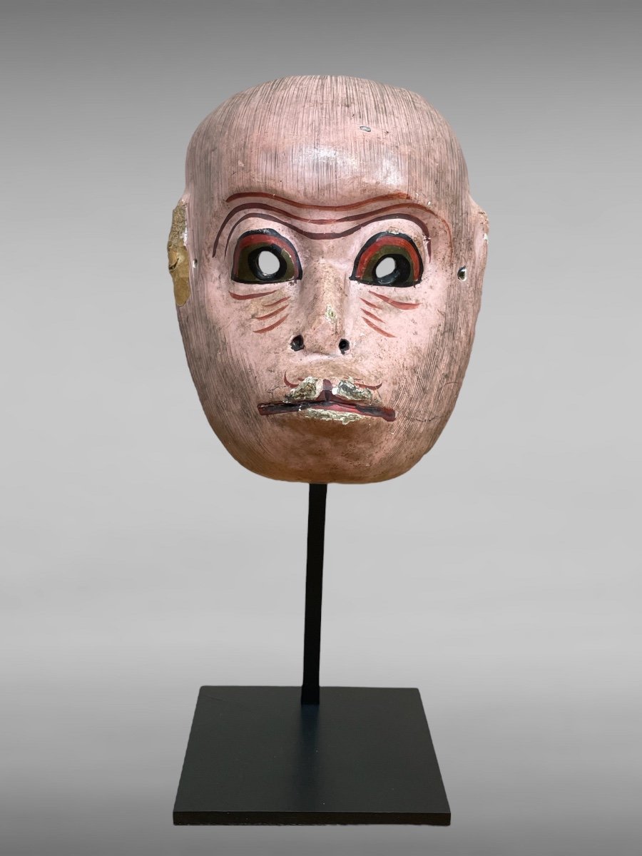 Masque De Théâtre Nô Figurant Un Singe - Période Edo (1603-1868). 