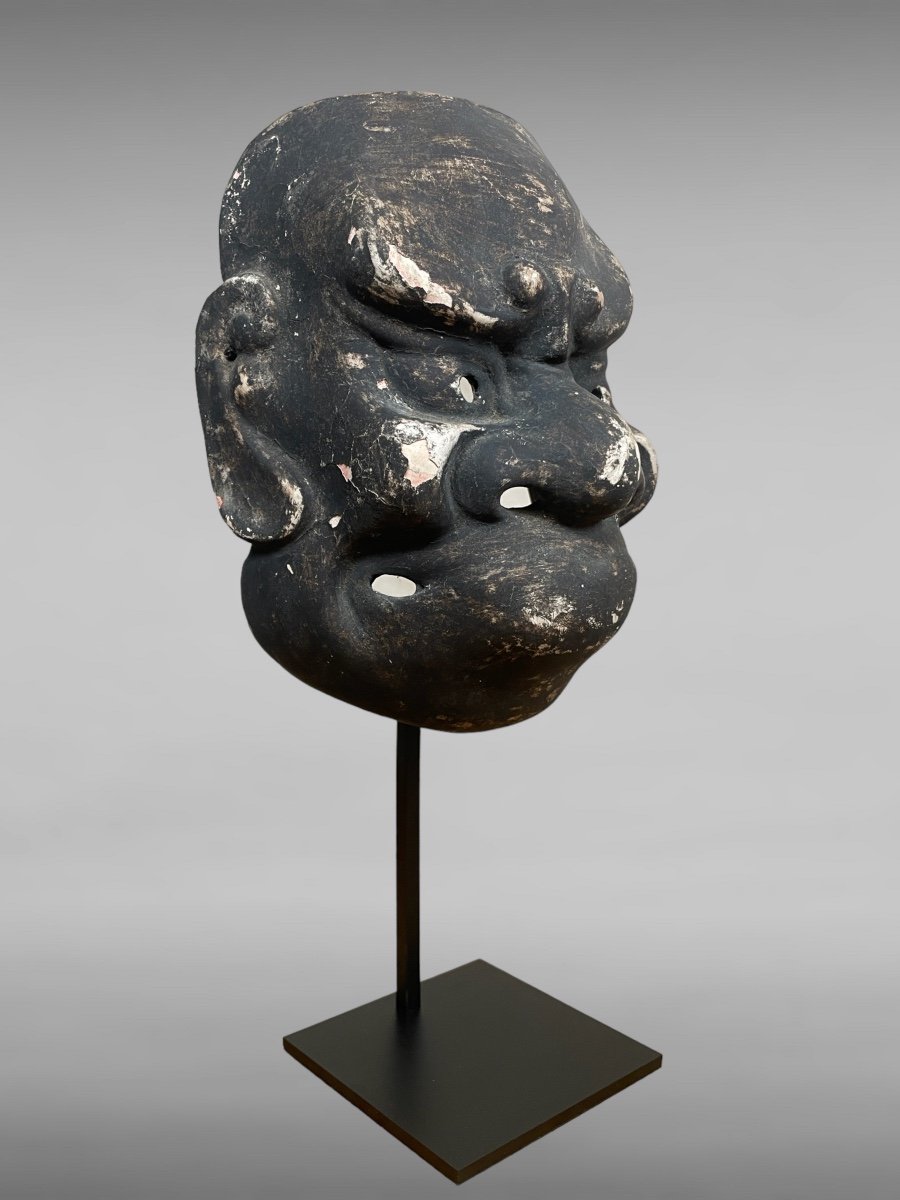 Theater Mask Depicting An Obeshimi Demon - Edo Period (1603-1868). -photo-2