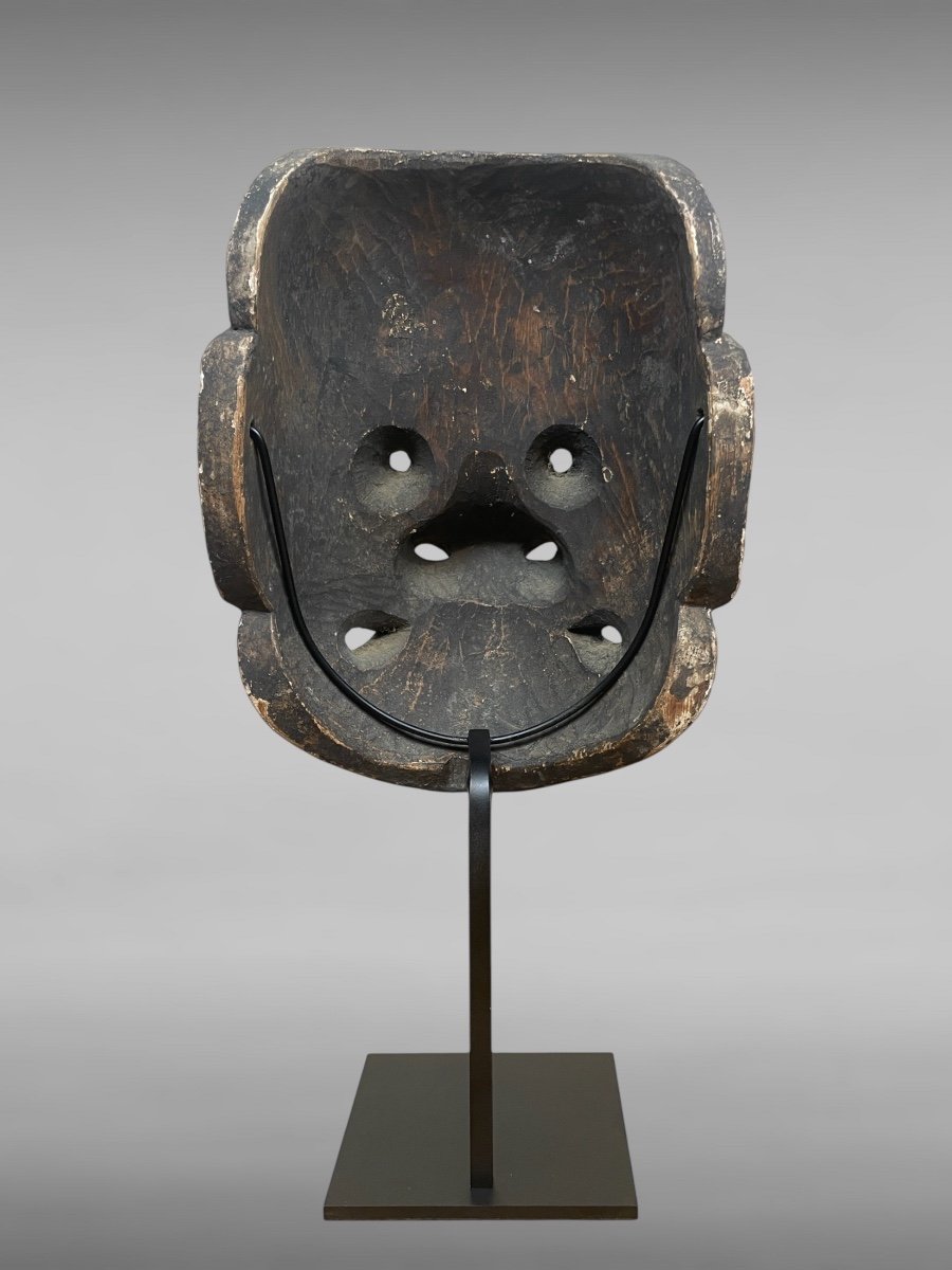 Masque De Théâtre Figurant Un Démon Obeshimi - Période Edo (1603-1868). -photo-4