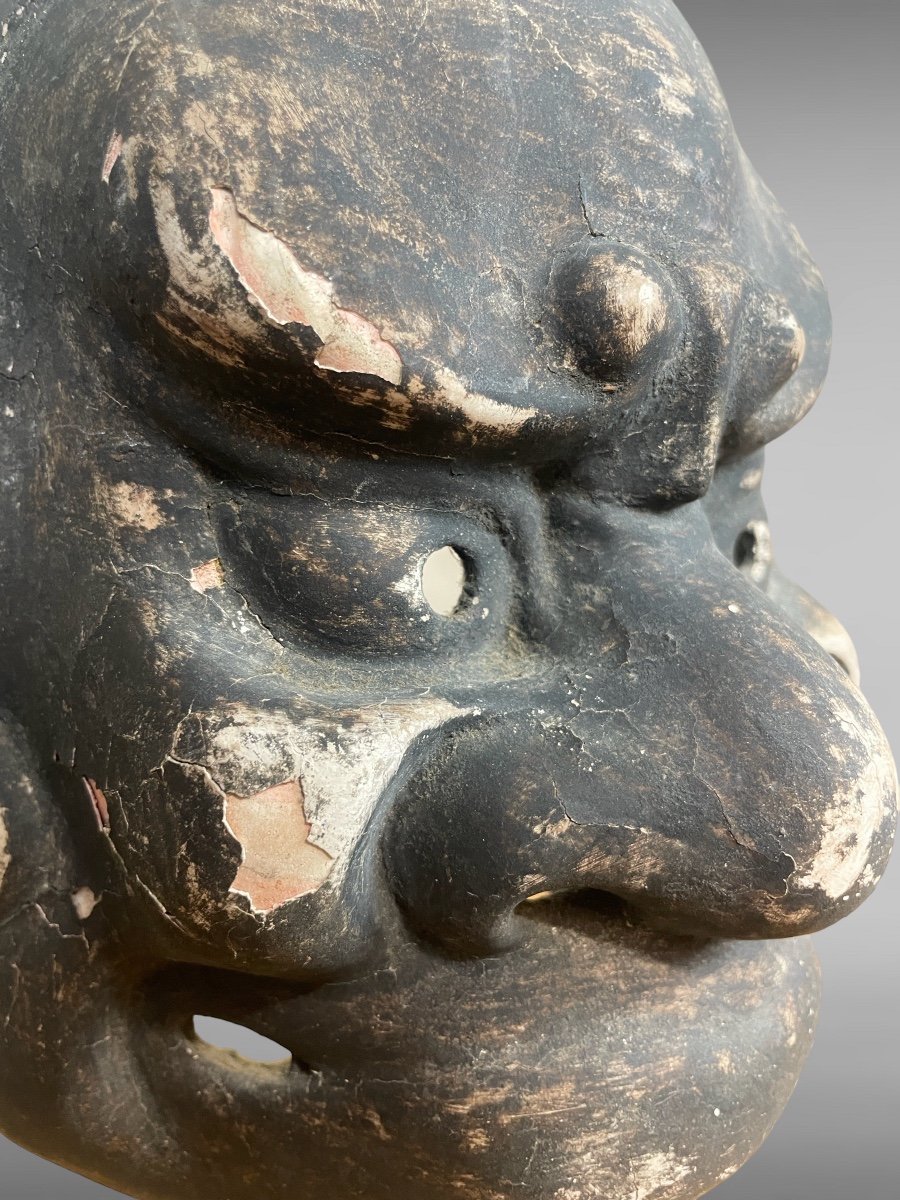 Theater Mask Depicting An Obeshimi Demon - Edo Period (1603-1868). -photo-3