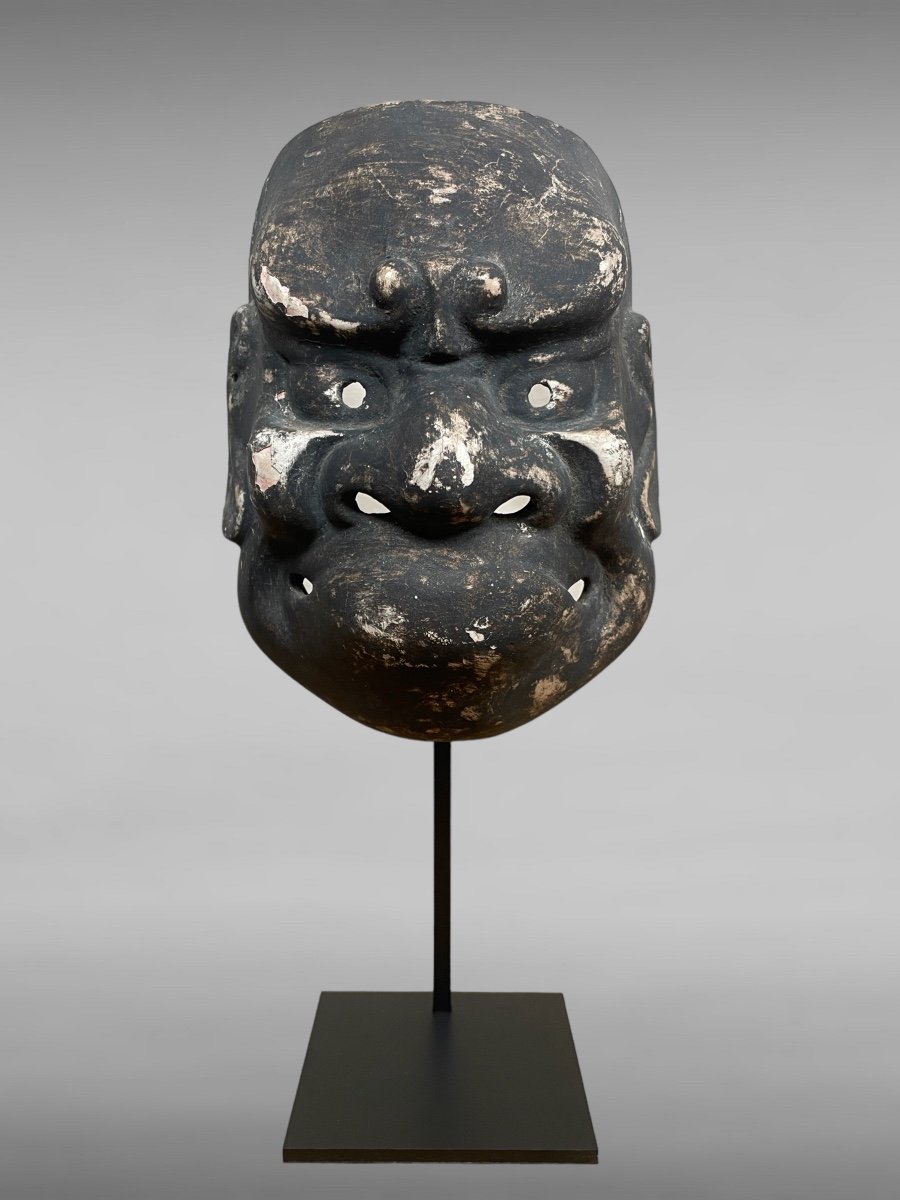 Masque De Théâtre Figurant Un Démon Obeshimi - Période Edo (1603-1868). 