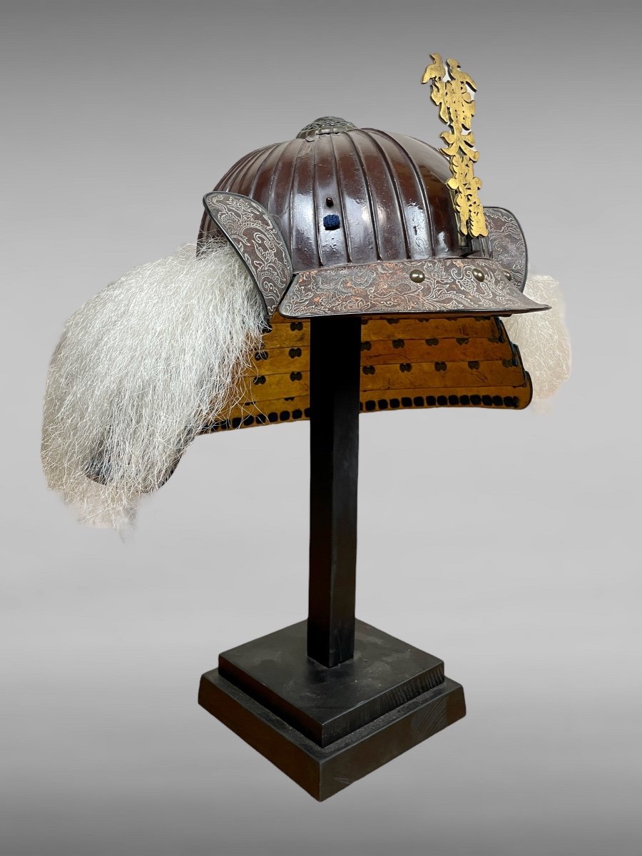Kabuto De Samuraï En Fer Forgé à 24 Lamelles - Période momyama (1573-1603)-photo-2