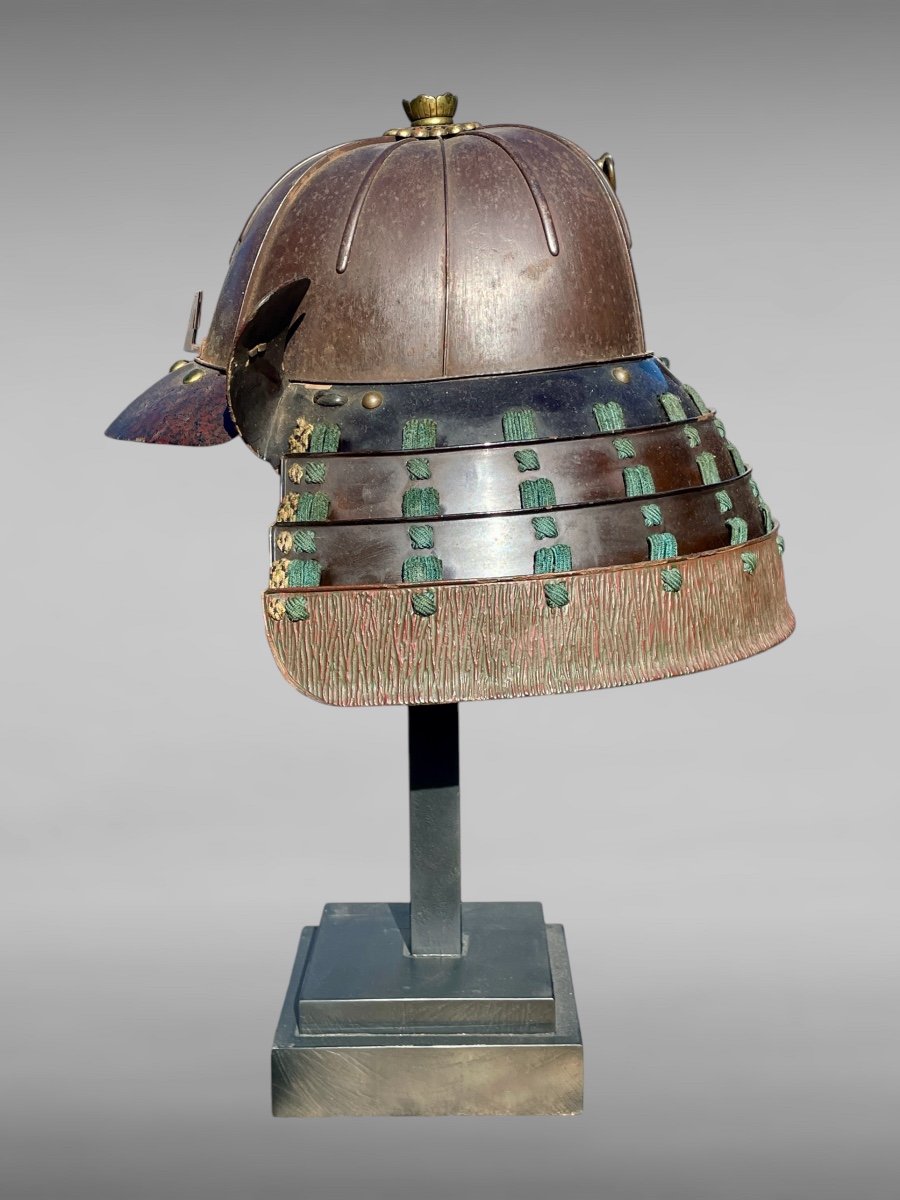 Kabuto De Samurai En Fer Forgé de l'atelier KAGA - Période Edo (1603-1868).-photo-3