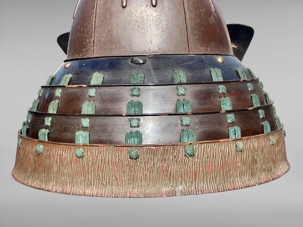 Kabuto De Samurai En Fer Forgé de l'atelier KAGA - Période Edo (1603-1868).-photo-7