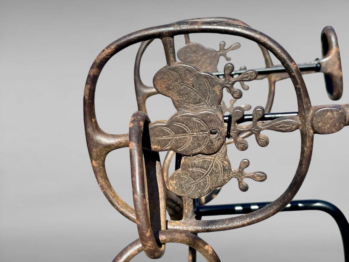 Wrought Iron And Engraved Horse Bit - Edo Period (1603 - 1868).-photo-5