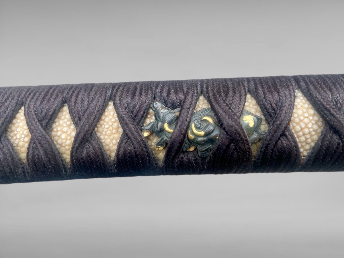 Japanese Katana Sword, Blade Mounted In Shirasaya - Signed And Dated August 1558.-photo-3