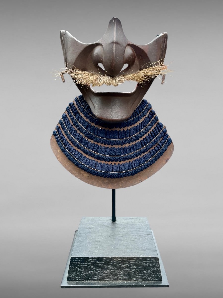 Mempo Samurai Half Mask - Edo Period (1603 - 1868).-photo-2