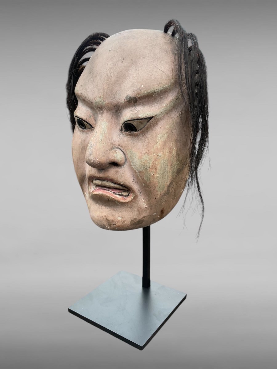 Noh Theater Mask - Edo Period (1603-1868). -photo-2