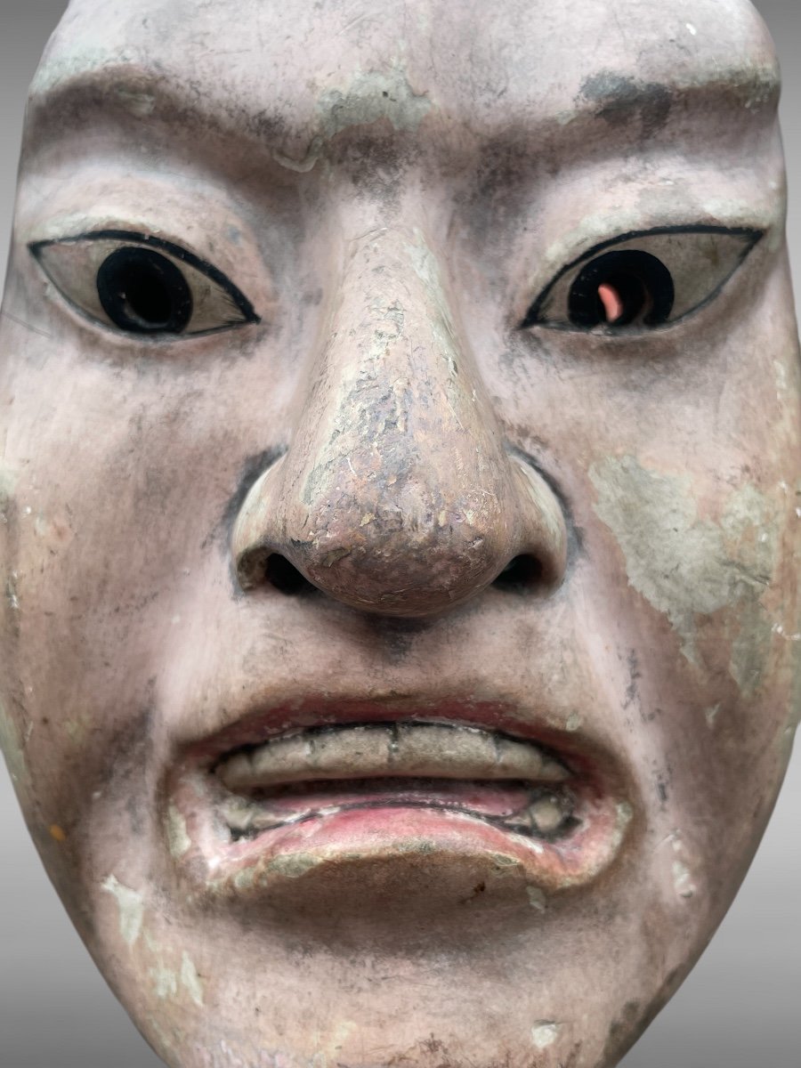 Noh Theater Mask - Edo Period (1603-1868). -photo-2