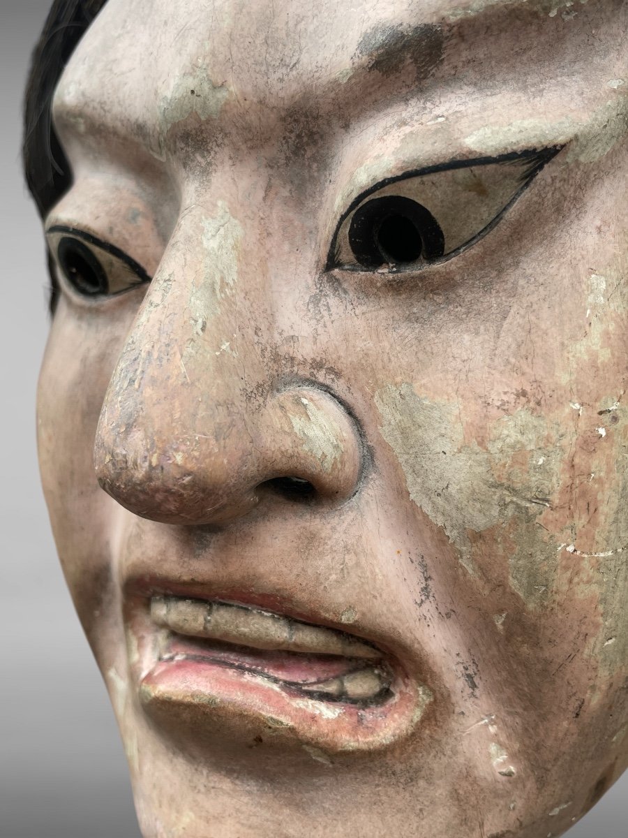 Noh Theater Mask - Edo Period (1603-1868). -photo-3