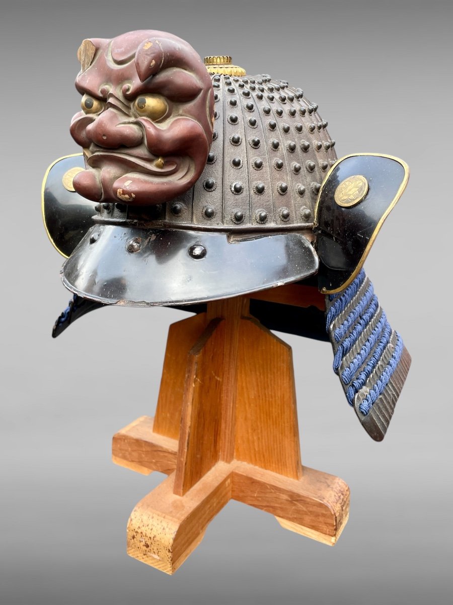 Maetate En Bois Sculpté Figurant Un Oni - Période Edo (1603 - 1868).-photo-8