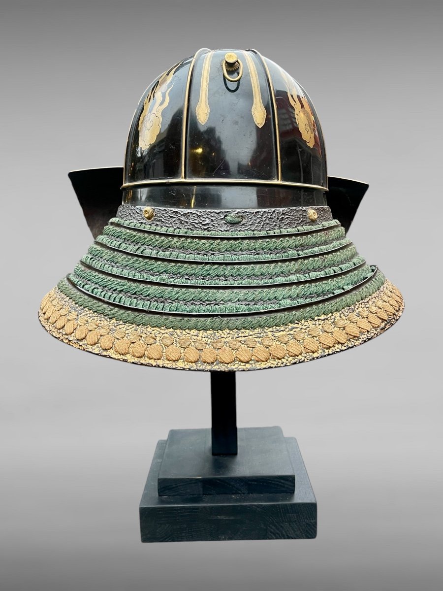 Samurai Kabuto In Wrought Iron And Lacquered - Edo Period (1603-1868).-photo-4