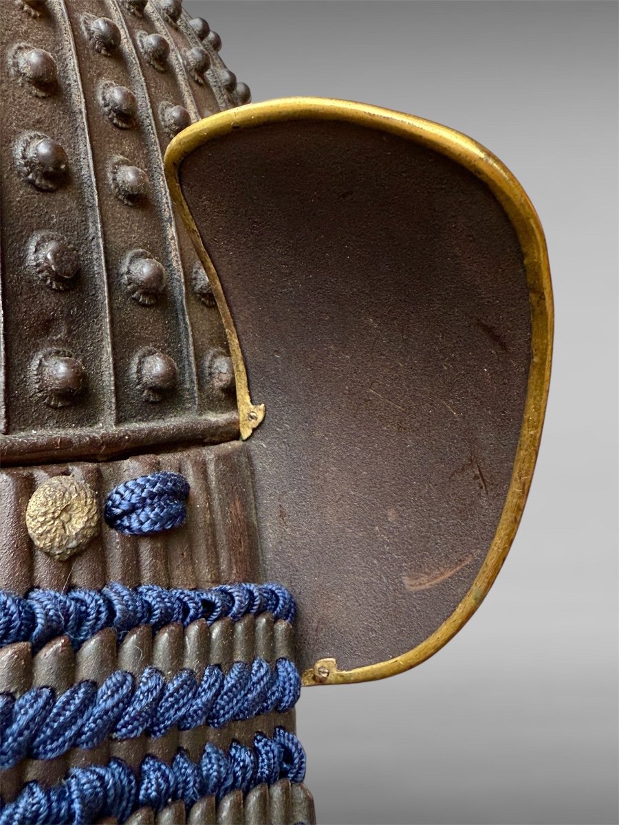 Asano Clan 34-layer Riveted Iron Samurai Kabuto - Edo Period (1603-1868).-photo-7