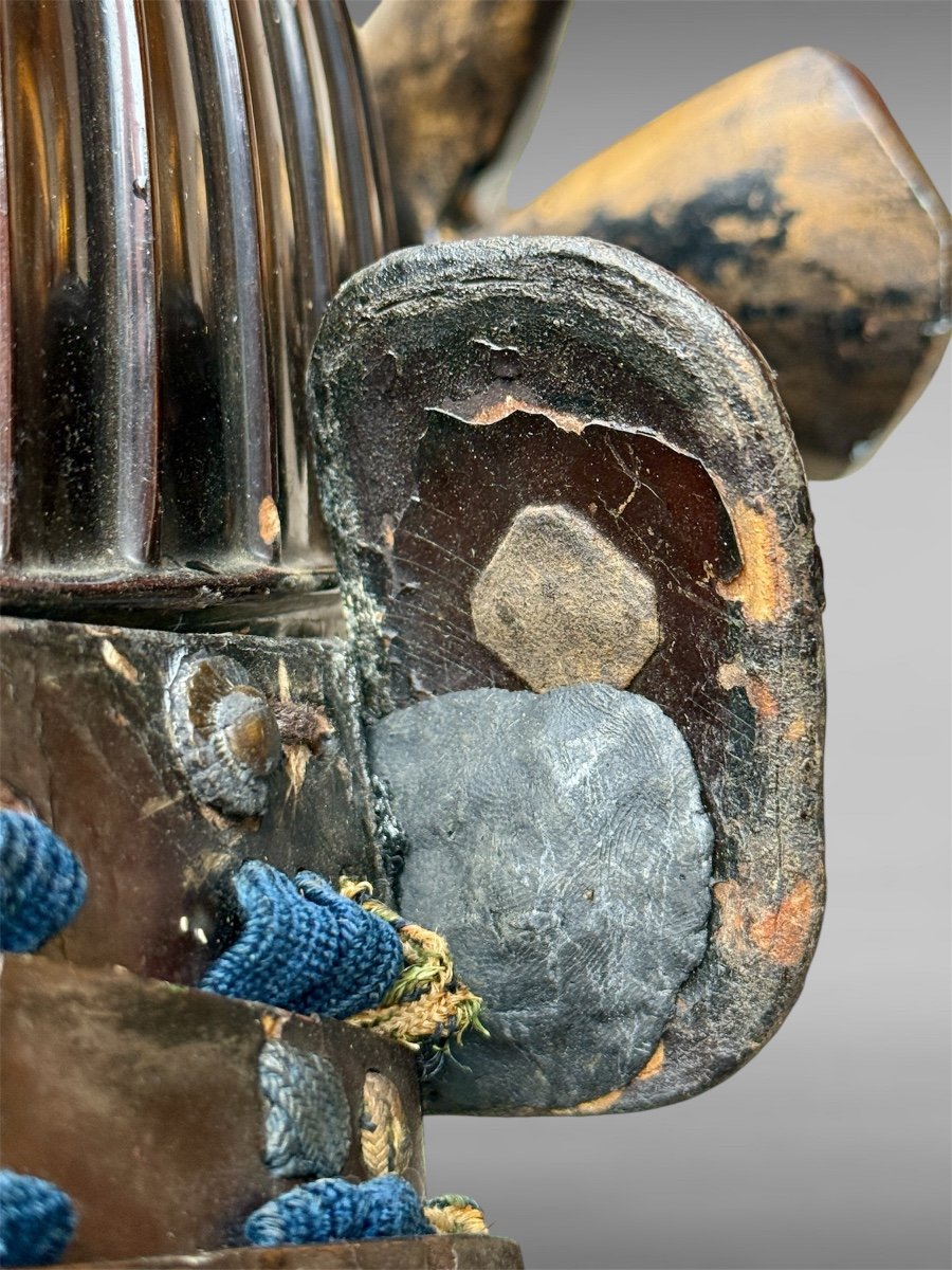 Kabuto De Samurai à 43 Lamelles En Fer Forgé Du Clan Matsunaga - Période Edo (1603-1868).-photo-2