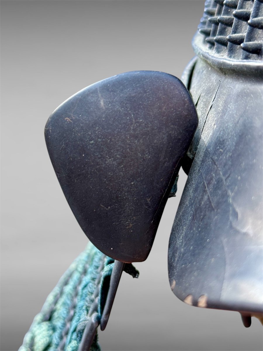 Ensemble Kabuto à 62 Lamelles Rivetées / Mempo De Samuraï - Période Edo (1603 - 1868).-photo-7