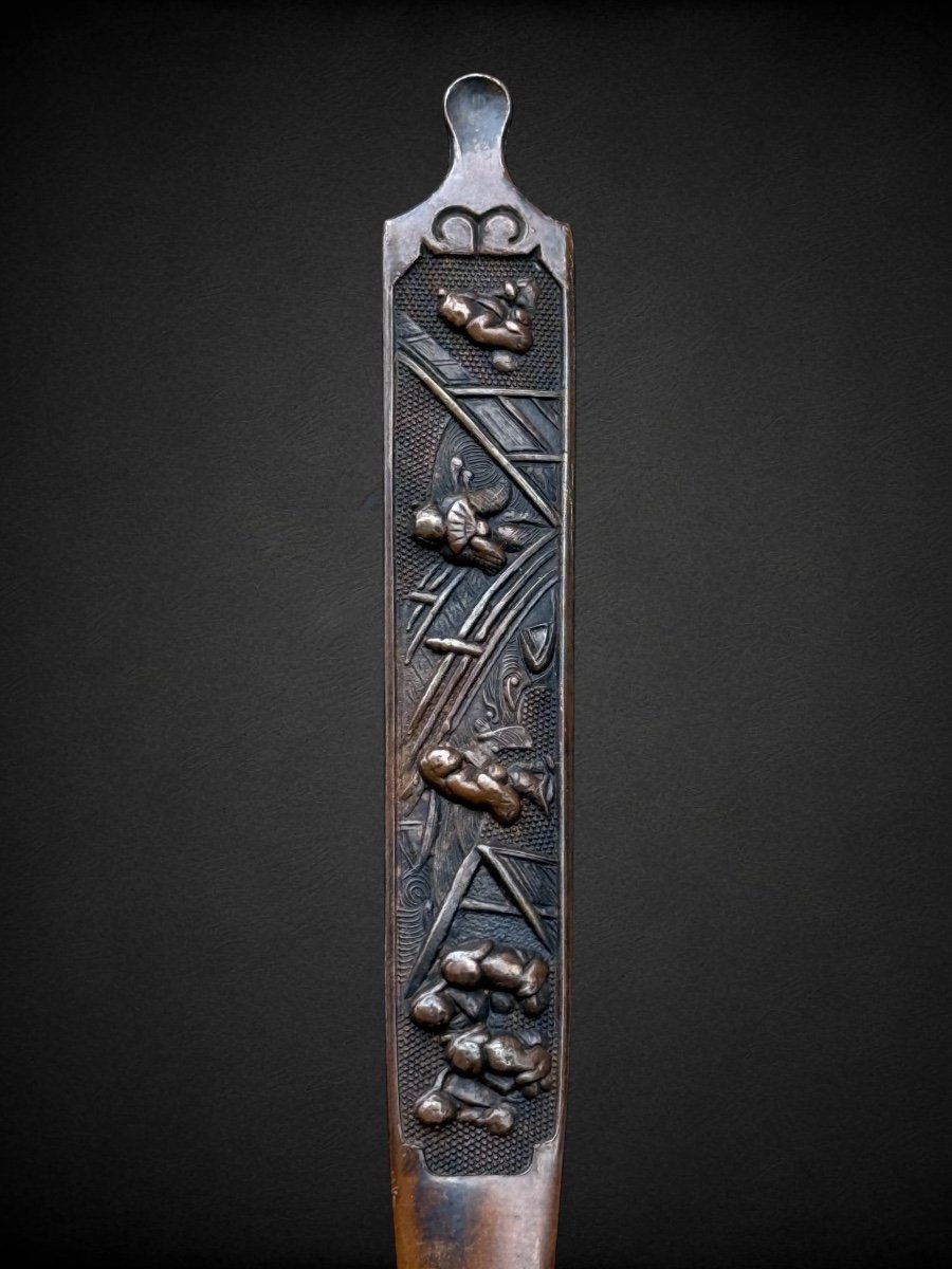 Finely Crafted Copper Kogai - Edo Period (1603 - 1868).-photo-3