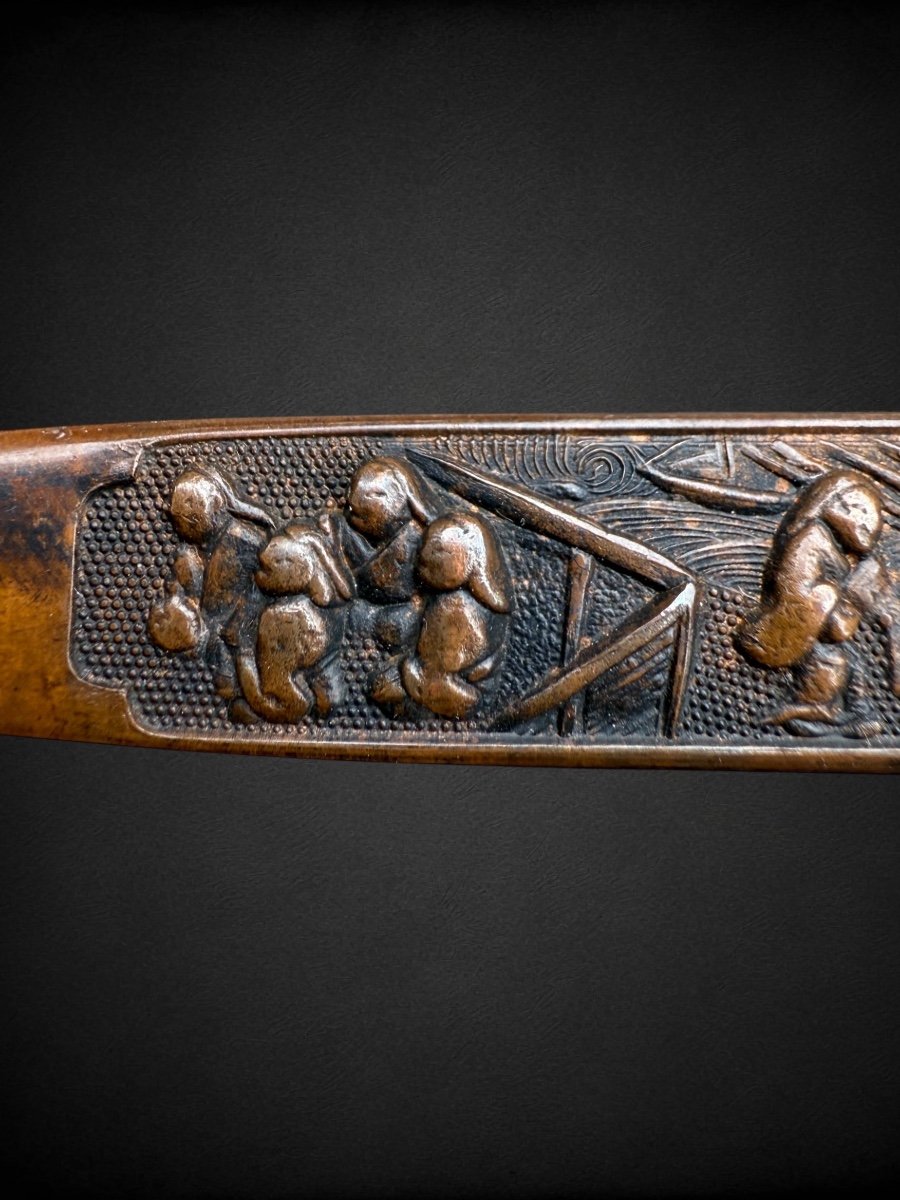Finely Crafted Copper Kogai - Edo Period (1603 - 1868).-photo-4