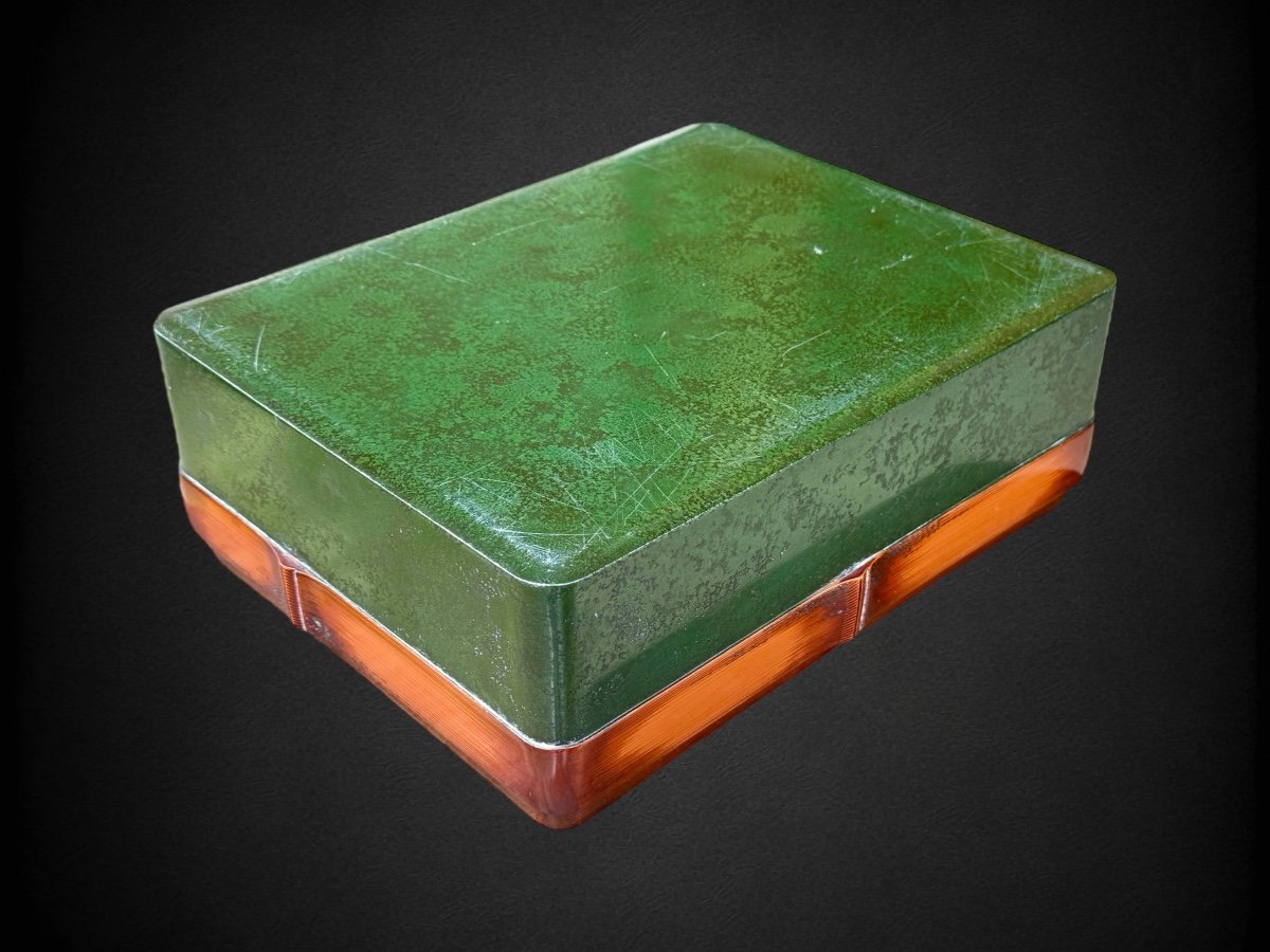 Niigata Shikki Box In Imitation Bamboo Lacquer - Showa Era (1926-1989). -photo-6