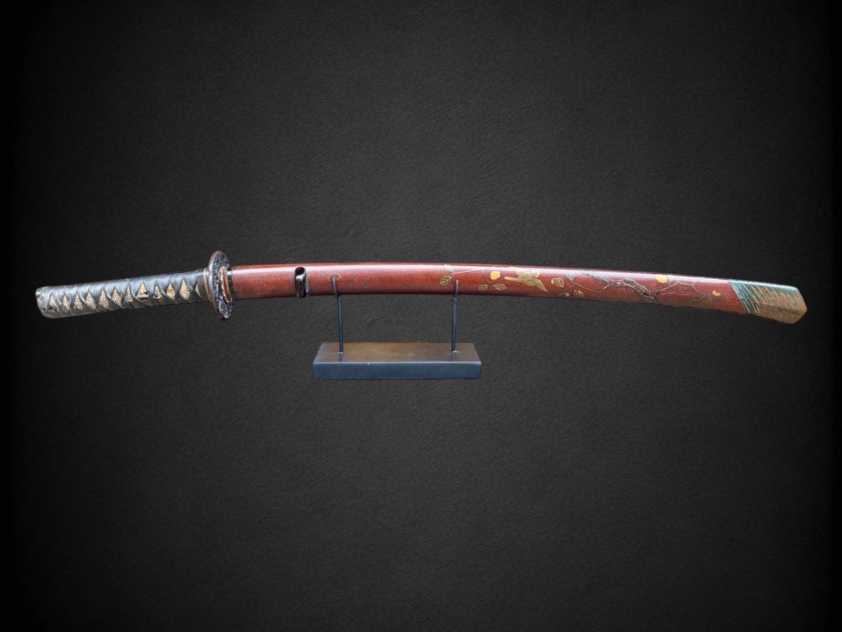 Samurai Wakizashi, Very Beautiful Saya - Edo Period (1603-1868).
