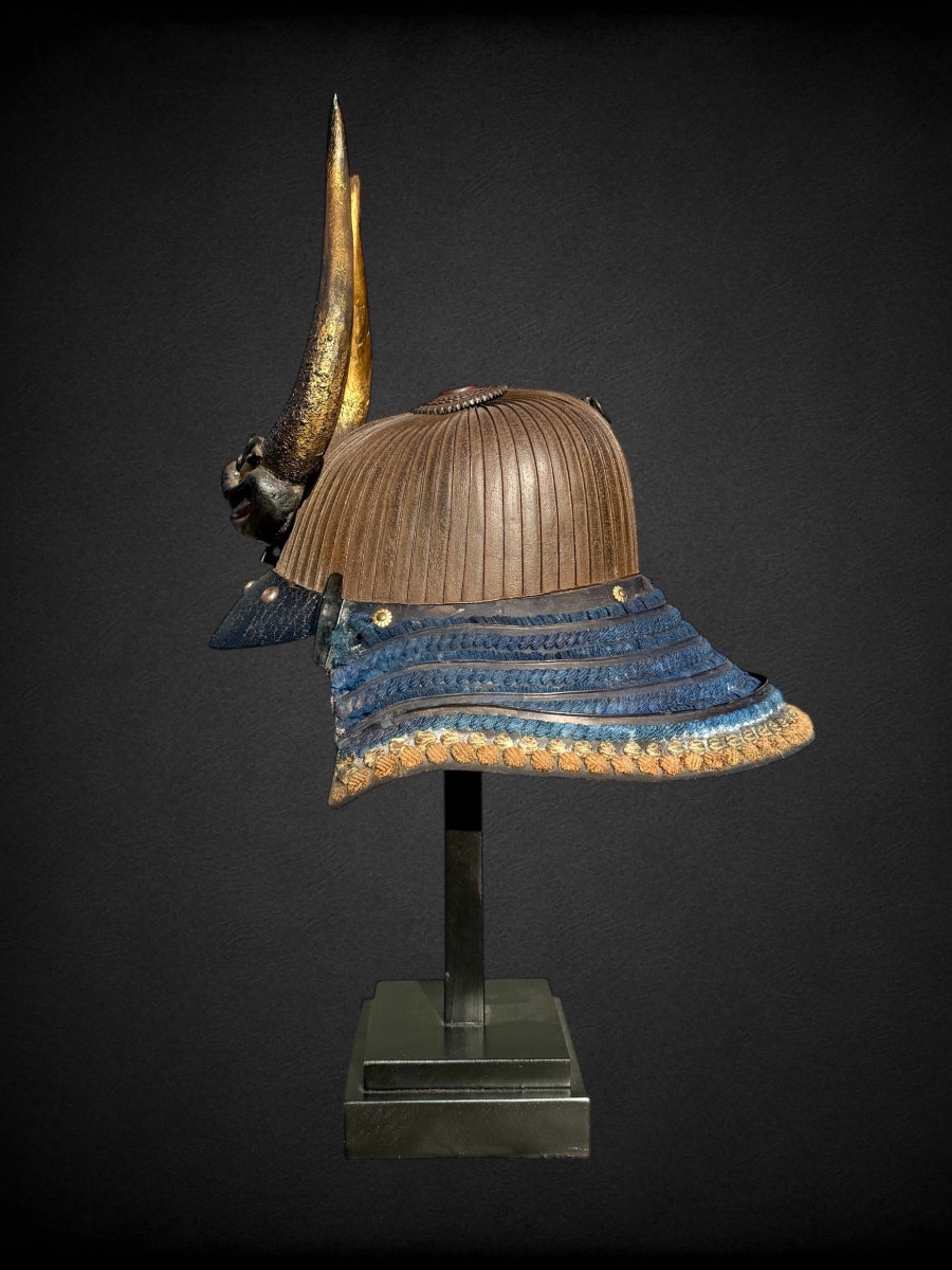 Kabuto De Samurai à 62 Lamelles En Fer Forgé - Période Edo (1603-1868).-photo-3