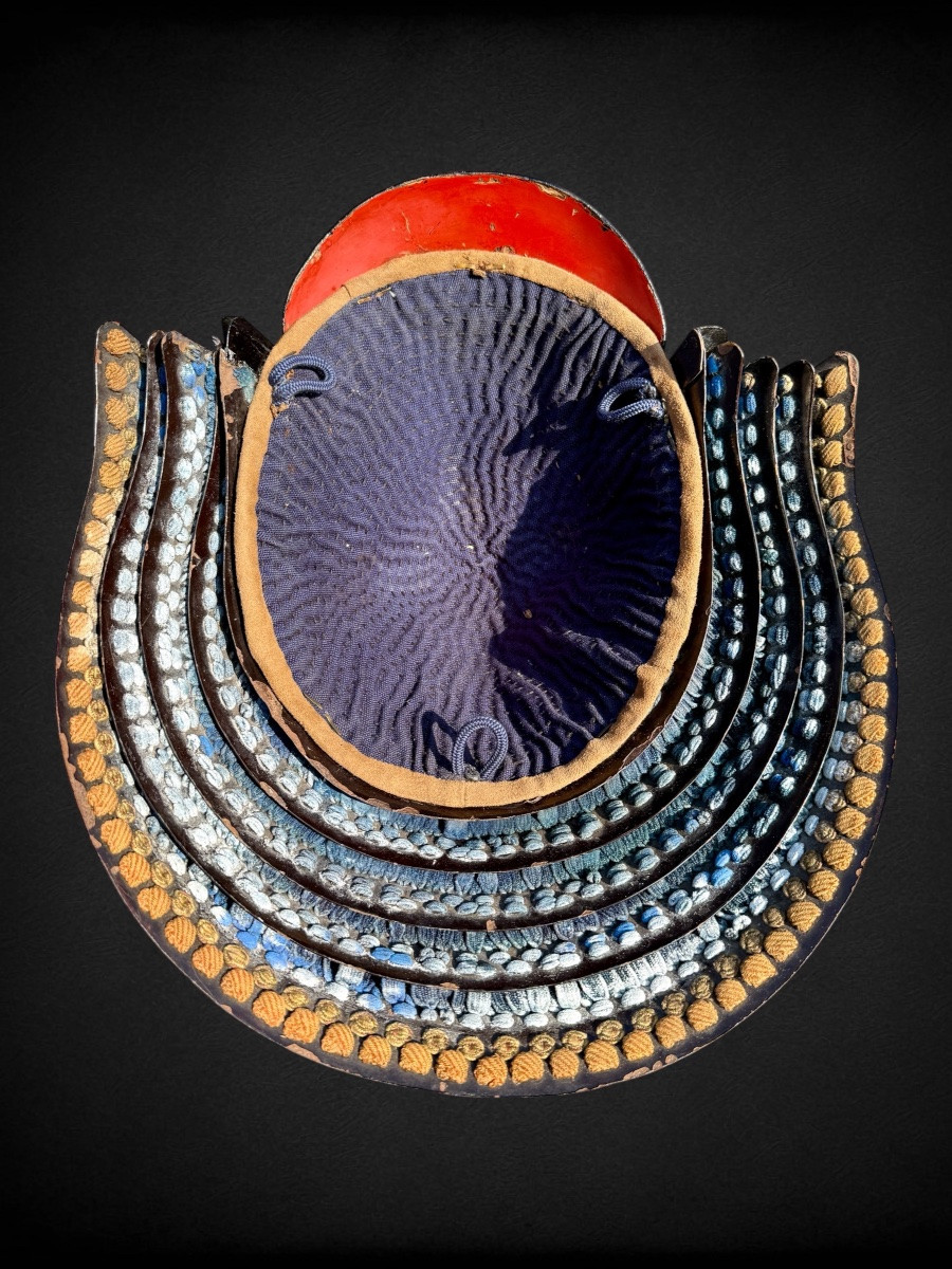 Kabuto De Samurai à 62 Lamelles En Fer Forgé - Période Edo (1603-1868).-photo-6