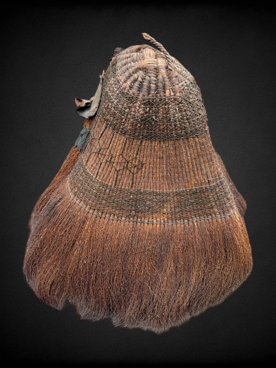 Ainu Culture - Rain Hat Made Of Braided Plant Fiber - 19th Century. -photo-2