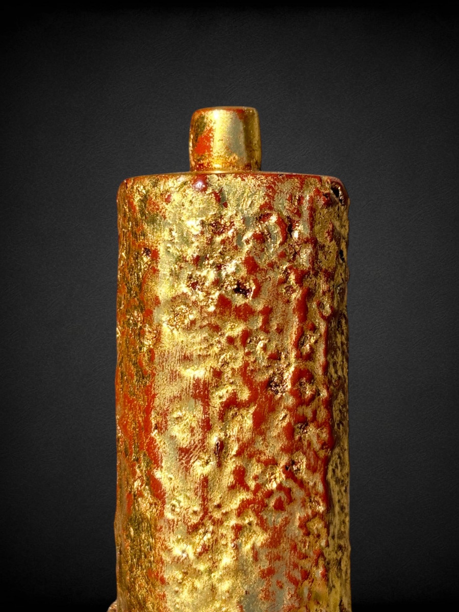 Maetate In Carved Wood Depicting A Rolled Kakemono - Edo Period (1603 - 1868).-photo-3