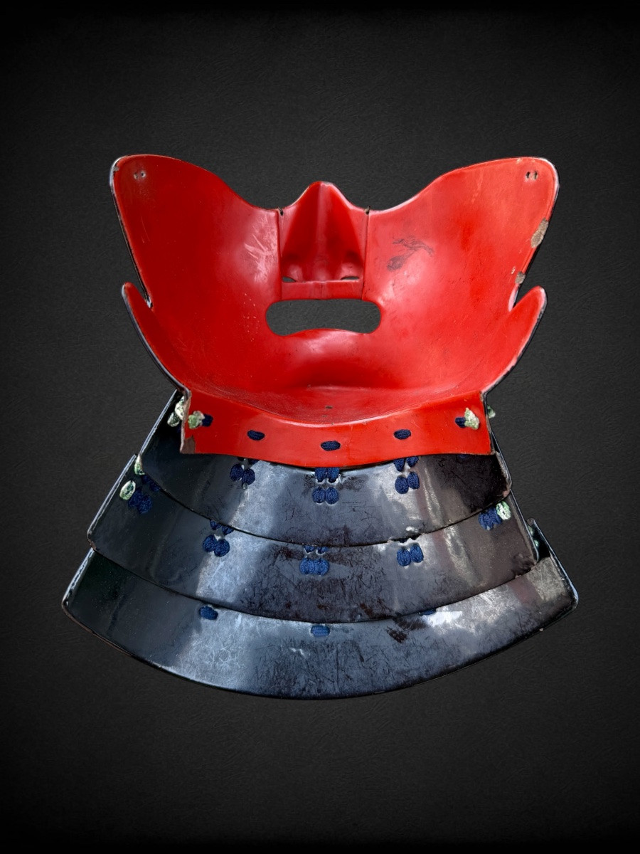 Wrought Iron Mempo Samurai Half Mask - Edo Period (1603 - 1868).-photo-3