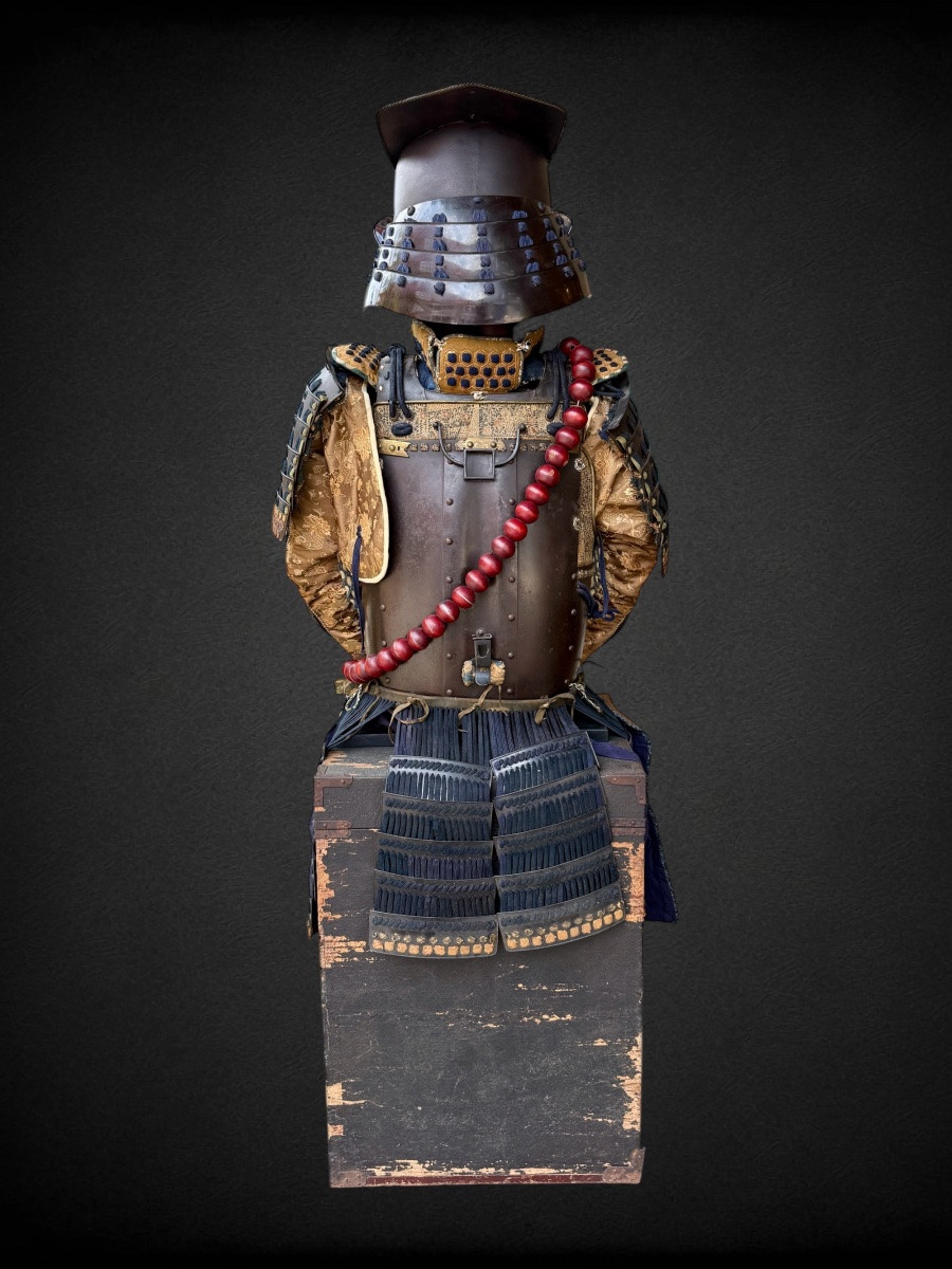 Complete Samurai Armor, Very Rare Saiga Type Kabuto - Edo Period (1603 - 1868).-photo-3