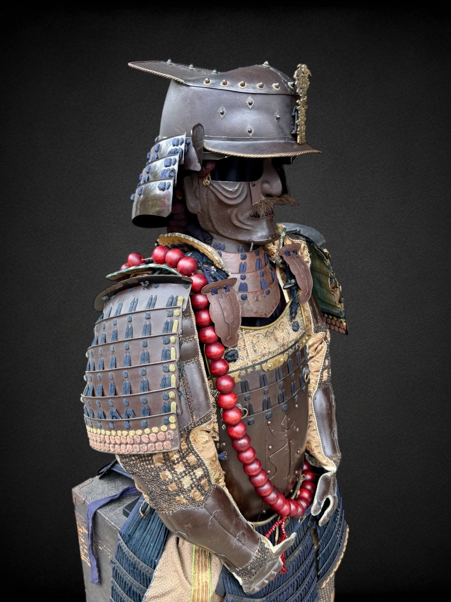 Complete Samurai Armor, Very Rare Saiga Type Kabuto - Edo Period (1603 - 1868).-photo-7