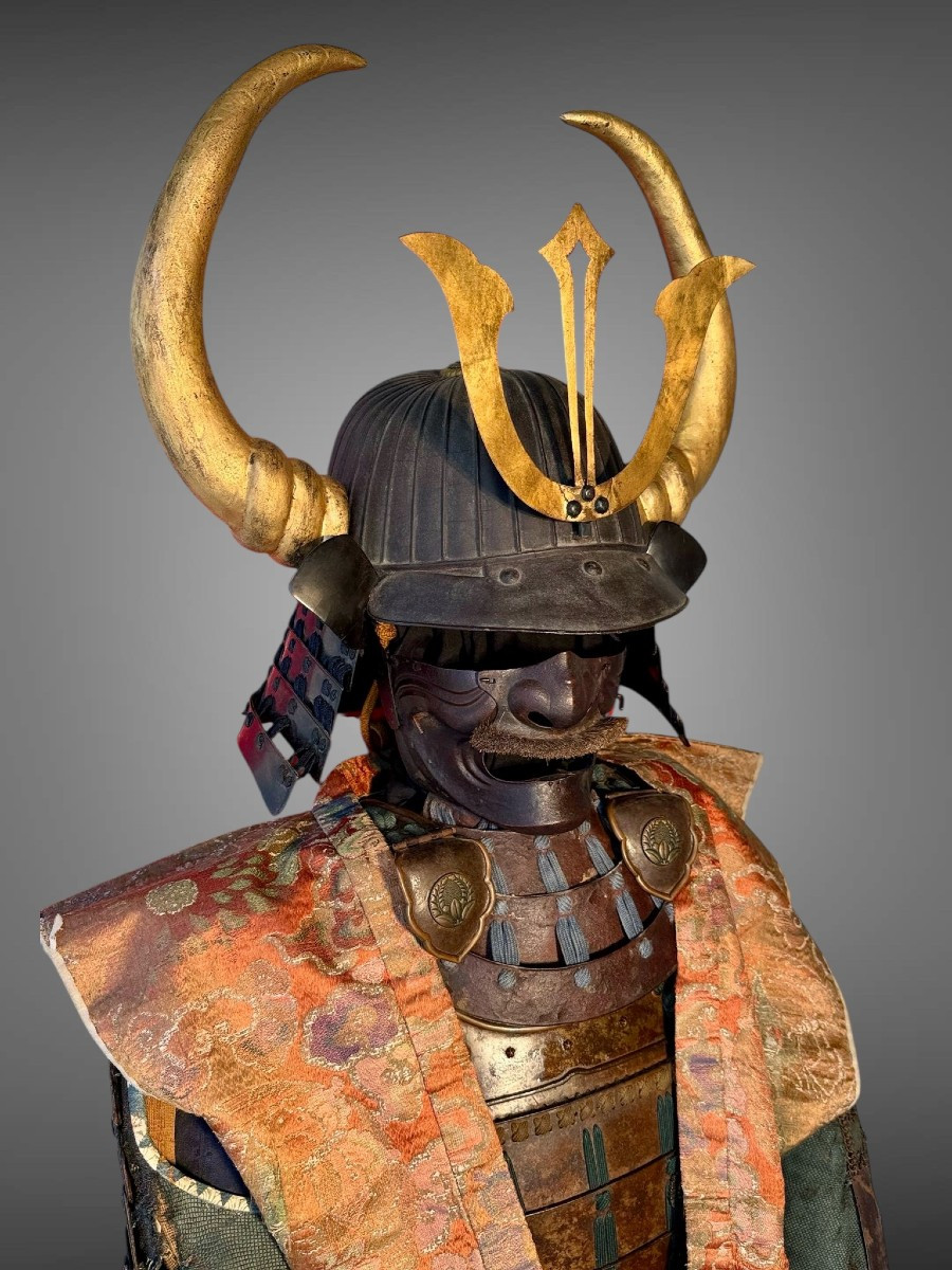 Armure Complète De Samuraï Du Clan Naito - Période Edo (1603-1868).-photo-3