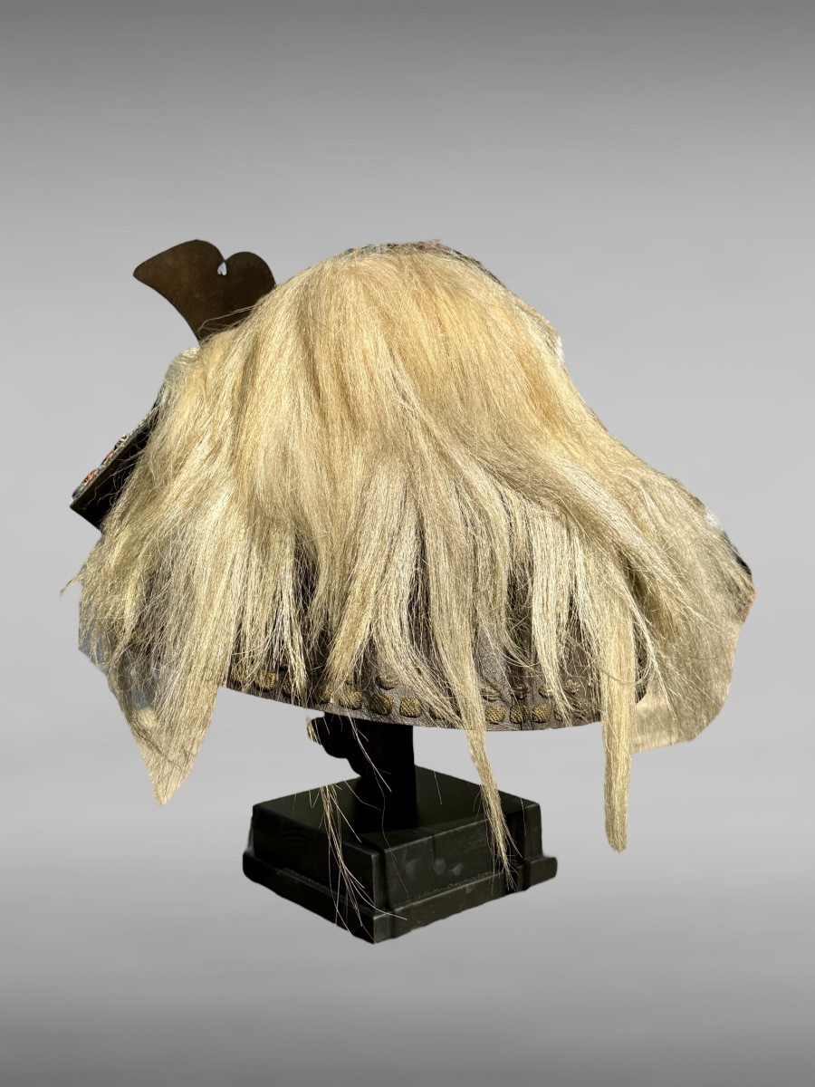 Kabuto De Samurai orné de crin blanc - Période Edo (1603-1868).-photo-3