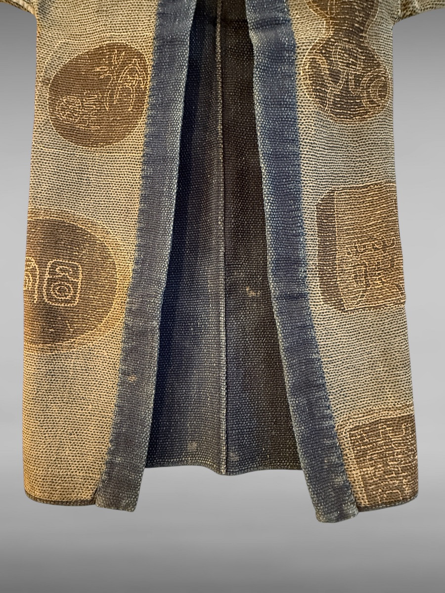 Japanese Firefighter Kimono "hikeshi-banten" - Meiji Period (1868-1912).-photo-4