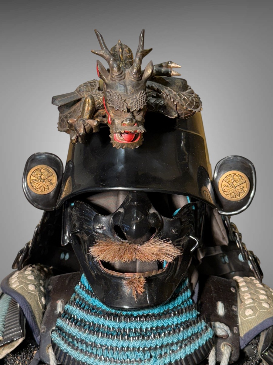 Complete Samurai Kabuto Zunari Armor From The Mid Edo Period (1603-1868).-photo-2