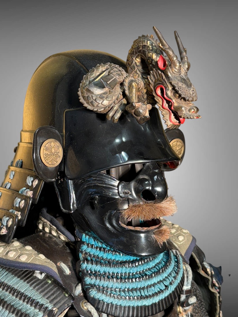 Complete Samurai Kabuto Zunari Armor From The Mid Edo Period (1603-1868).-photo-3