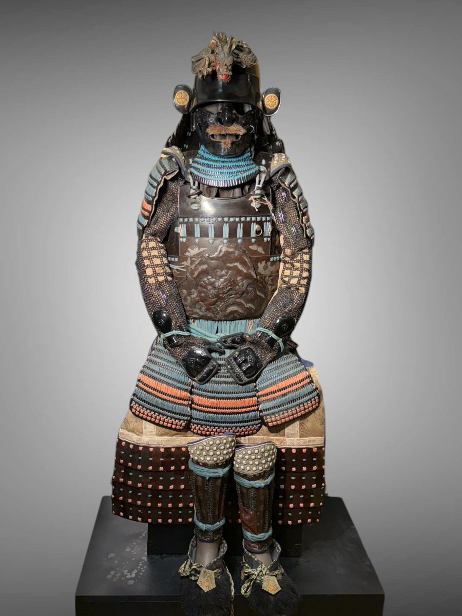 Complete Samurai Kabuto Zunari Armor From The Mid Edo Period (1603-1868).