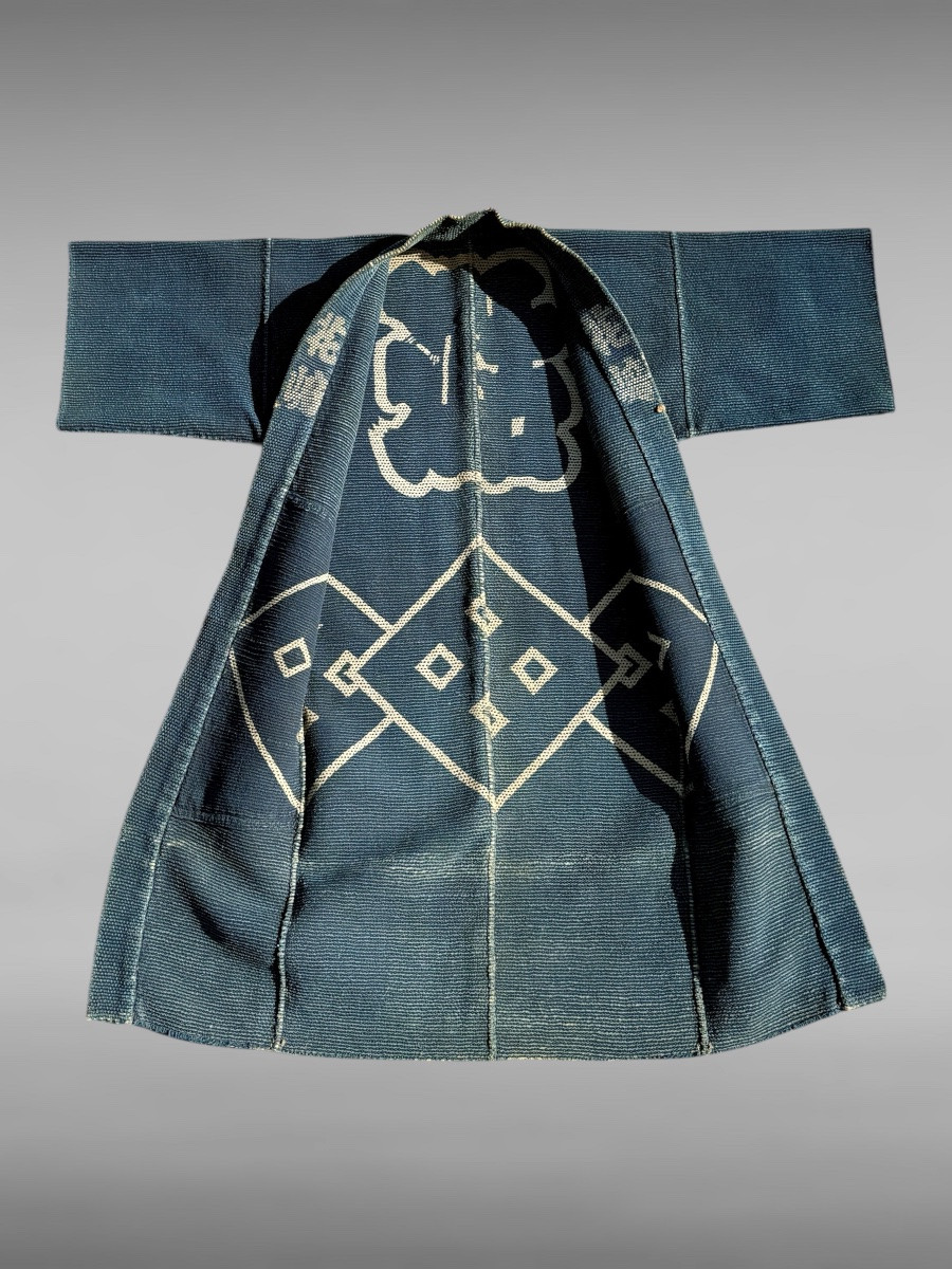 Japanese Firefighter Kimono "hikeshi-banten" - Meiji Period (1868-1912).-photo-3