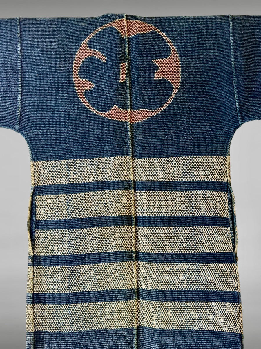 Japanese Firefighter Kimono "hikeshi-banten" - Meiji Period (1868-1912).-photo-6