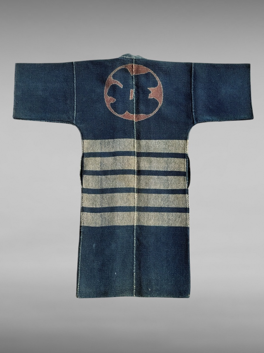 Japanese Firefighter Kimono "hikeshi-banten" - Meiji Period (1868-1912).